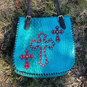 Western leather purse